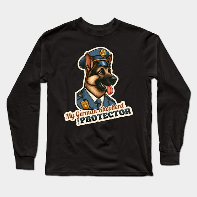 German Shepherd  Police Long Sleeve T-Shirt by k9-tee